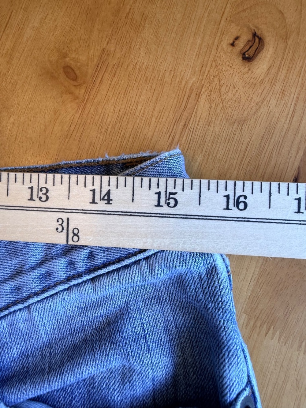 American Eagle Distressed Wide Leg Jeans Frayed Hem 10 100% Cotton 474 - Picture 6 of 11